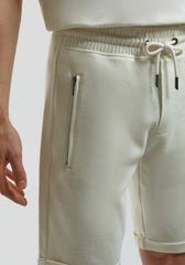 Bermuda in felpa strutturato|Colore:Off white