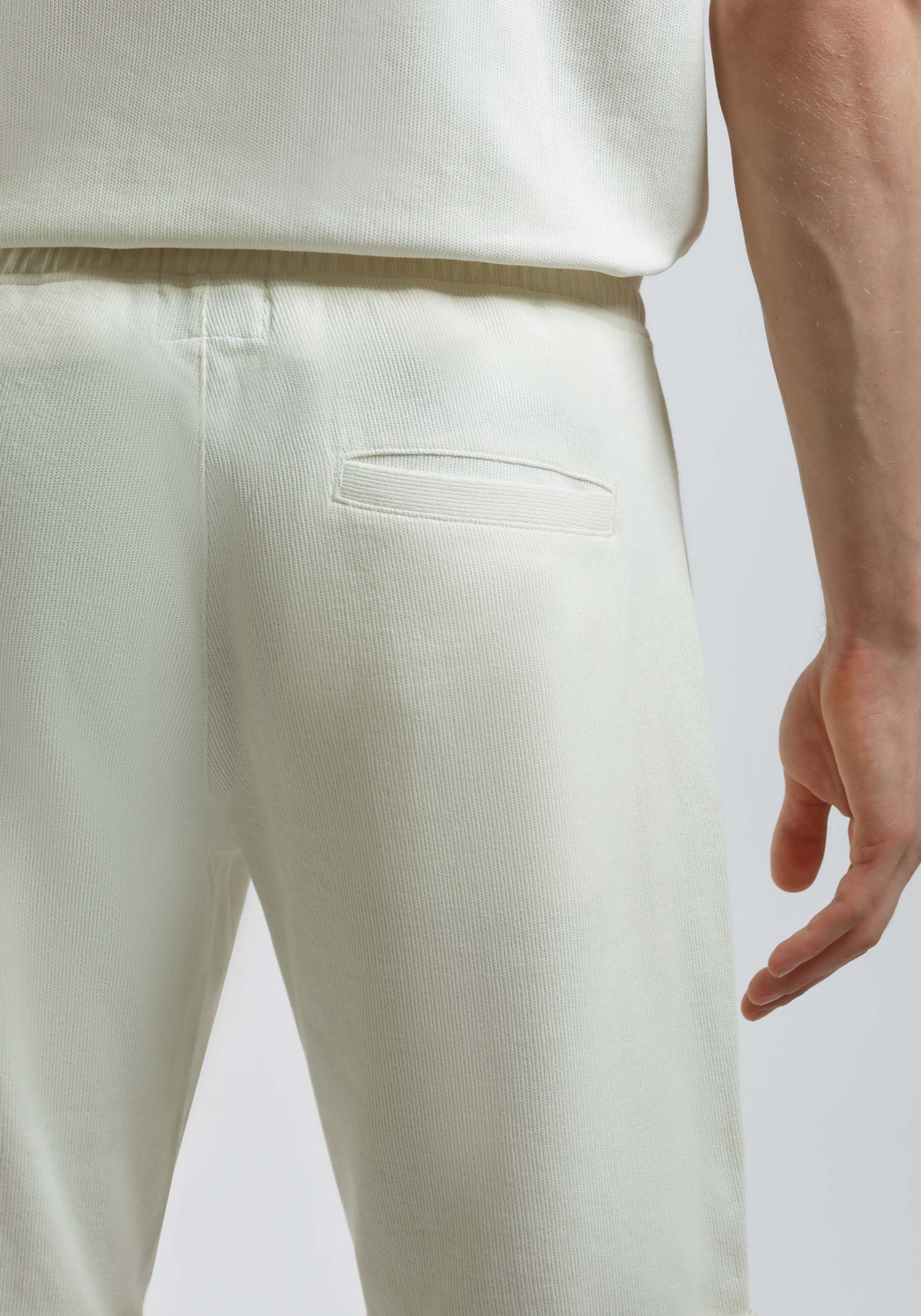 Bermuda in felpa strutturato|Colore:Off white