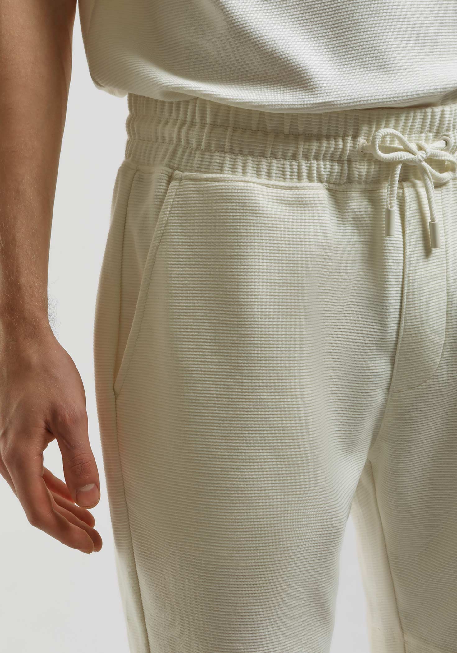 Bermuda in felpa misto cotone|Colore:Off white