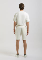 Bermuda in felpa misto cotone|Colore:Off white
