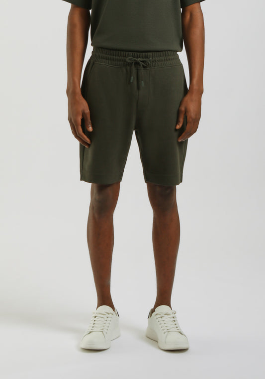 Bermuda in felpa misto cotone|Colore:Verde bosco