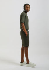 Bermuda in felpa misto cotone|Colore:Verde bosco