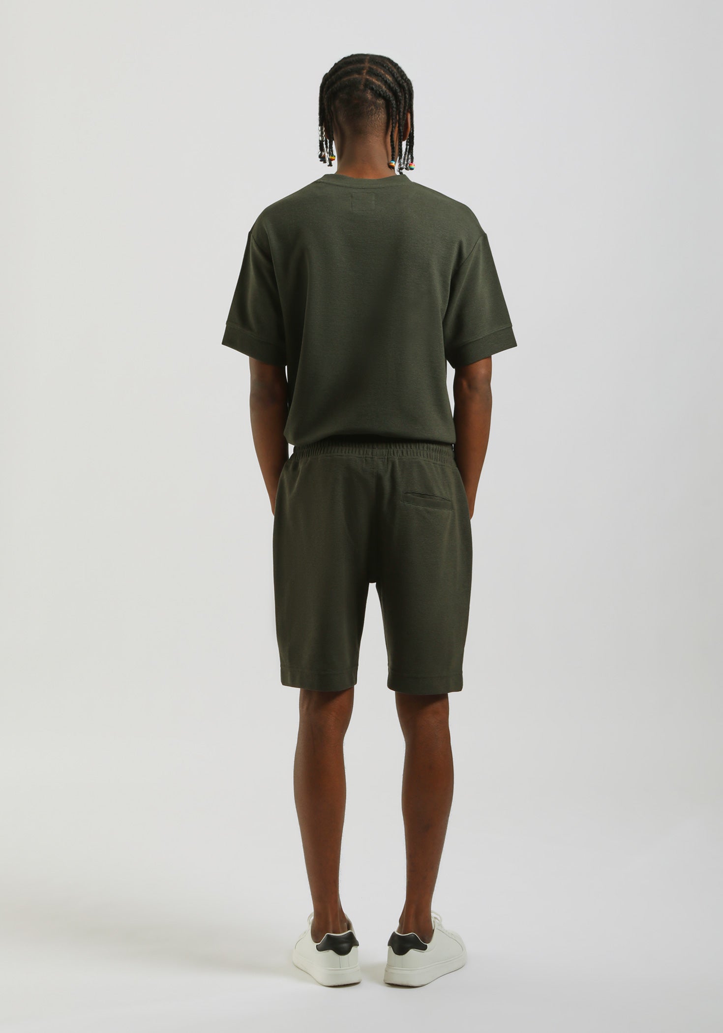Bermuda in felpa misto cotone|Colore:Verde bosco
