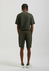 Bermuda in felpa misto cotone|Colore:Verde bosco
