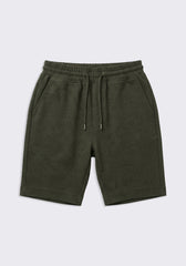 Bermuda in felpa misto cotone|Colore:Verde bosco