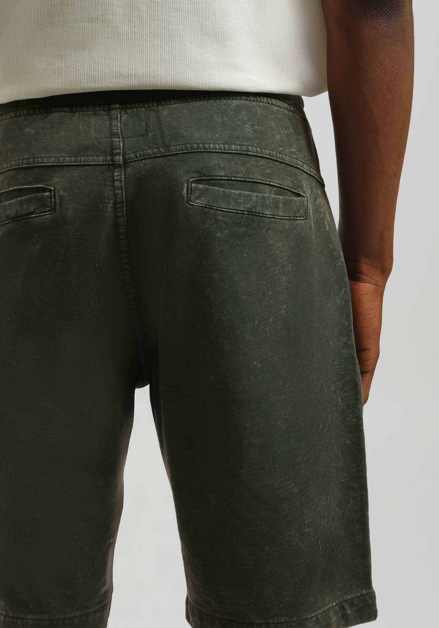 Bermuda in felpa|Colore:Verde bosco