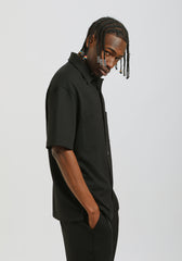 Camicia mezza manica con tasconi|Colore:Nero