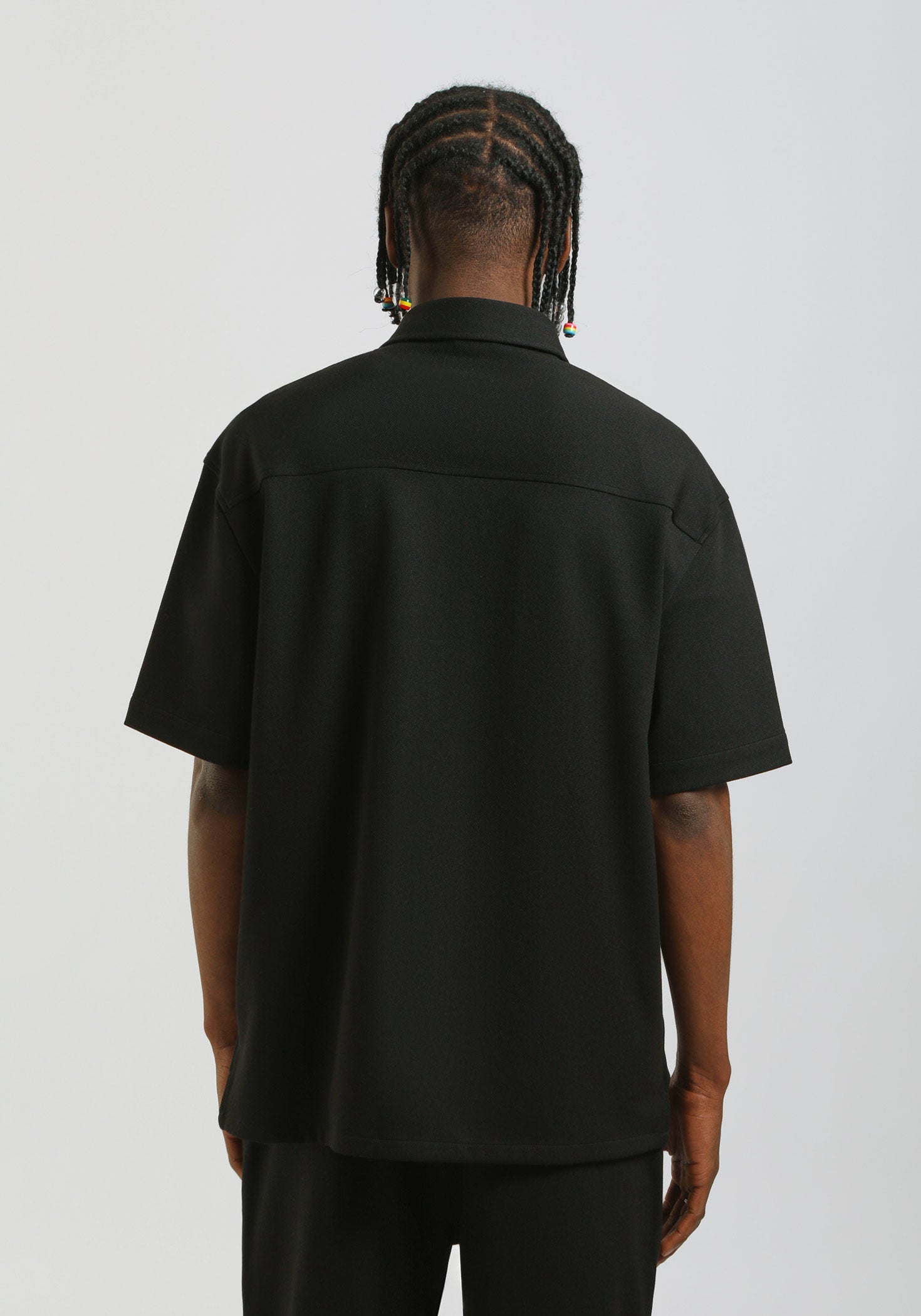 Camicia mezza manica con tasconi|Colore:Nero