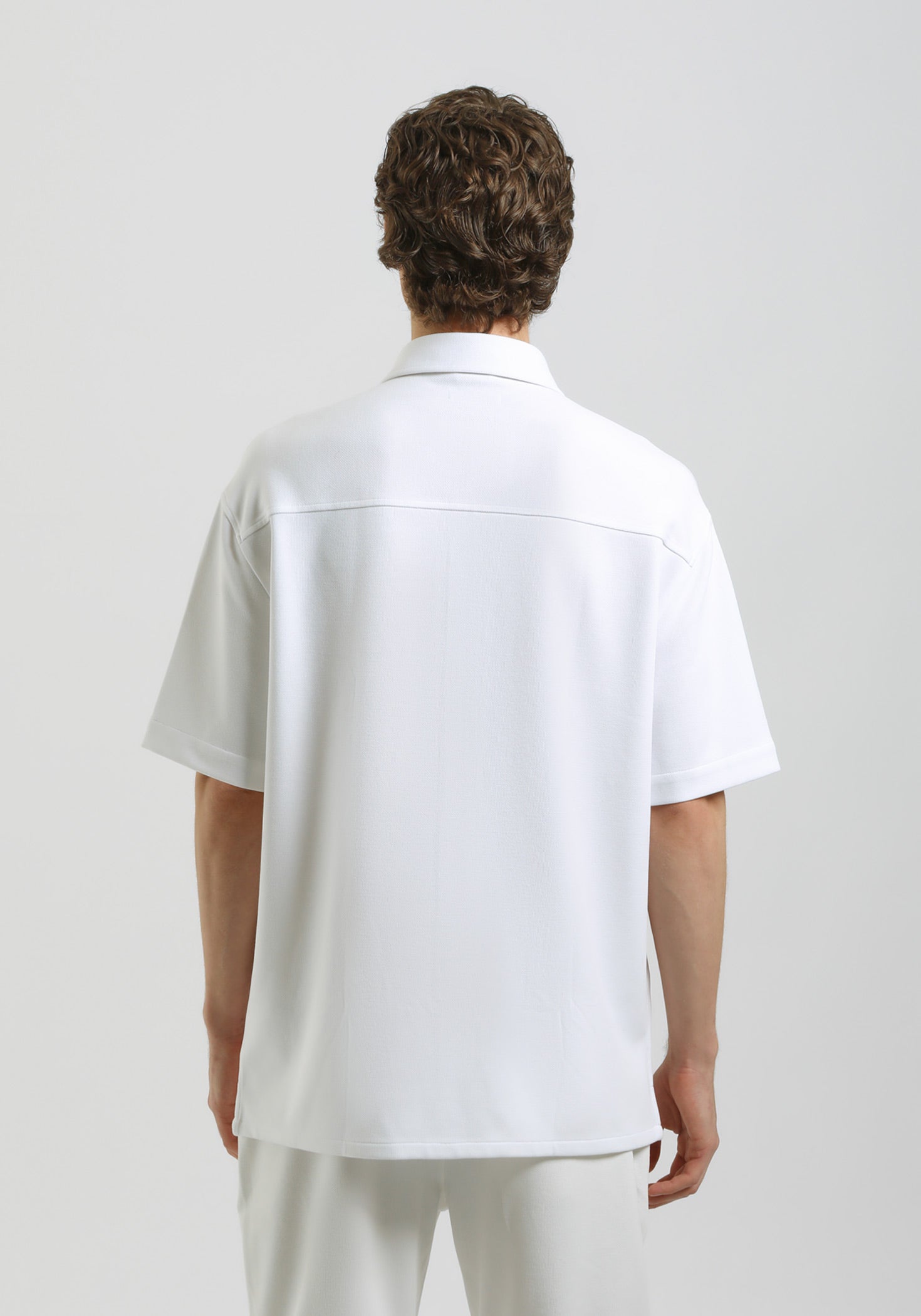 Camicia mezza manica con tasconi|Colore:Off white