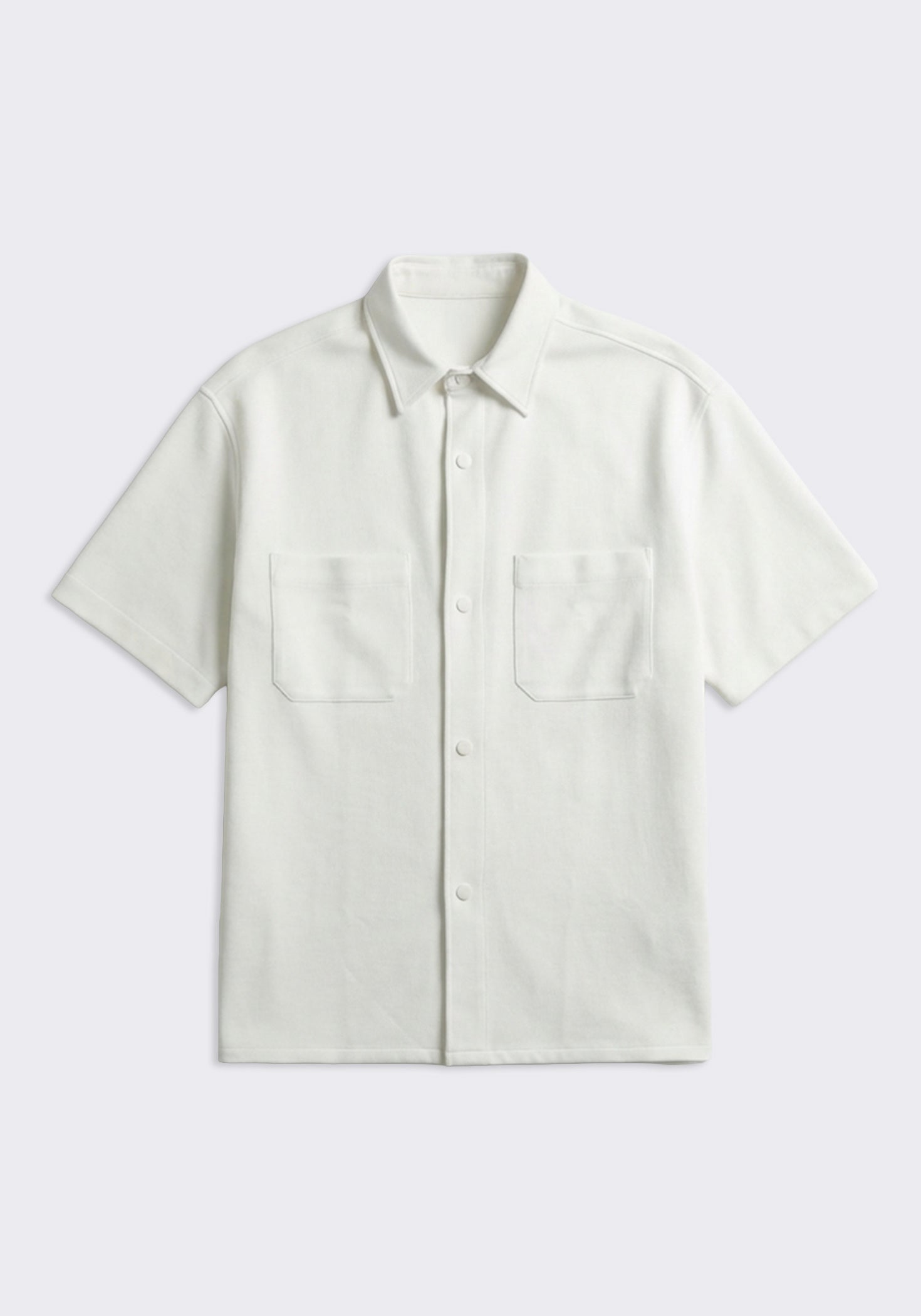 Camicia mezza manica con tasconi|Colore:Off white