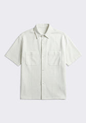 Camicia mezza manica con tasconi|Colore:Off white