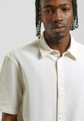 Camicia mezza manica misto cotone|Colore:Off white