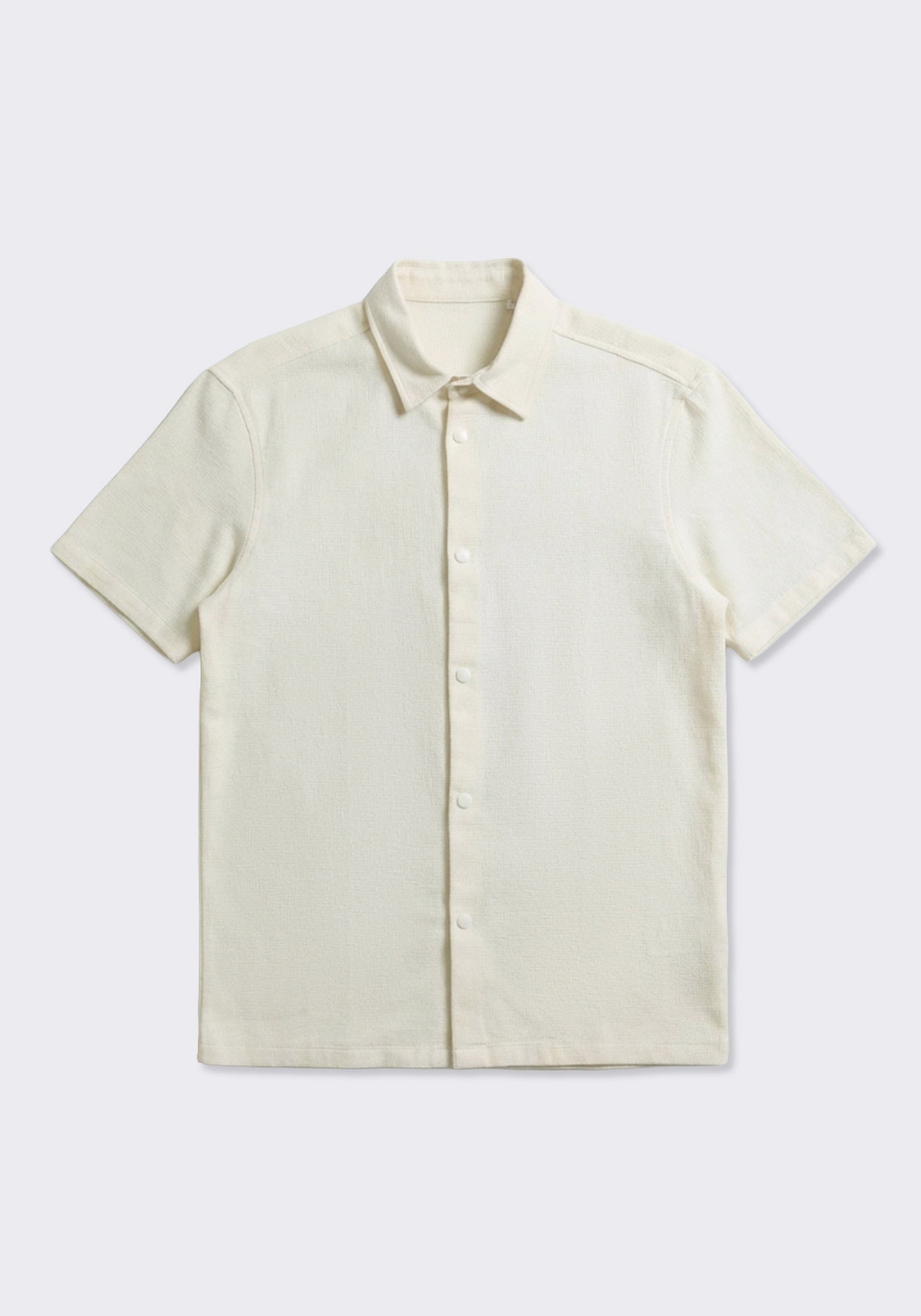 Camicia mezza manica misto cotone|Colore:Off white