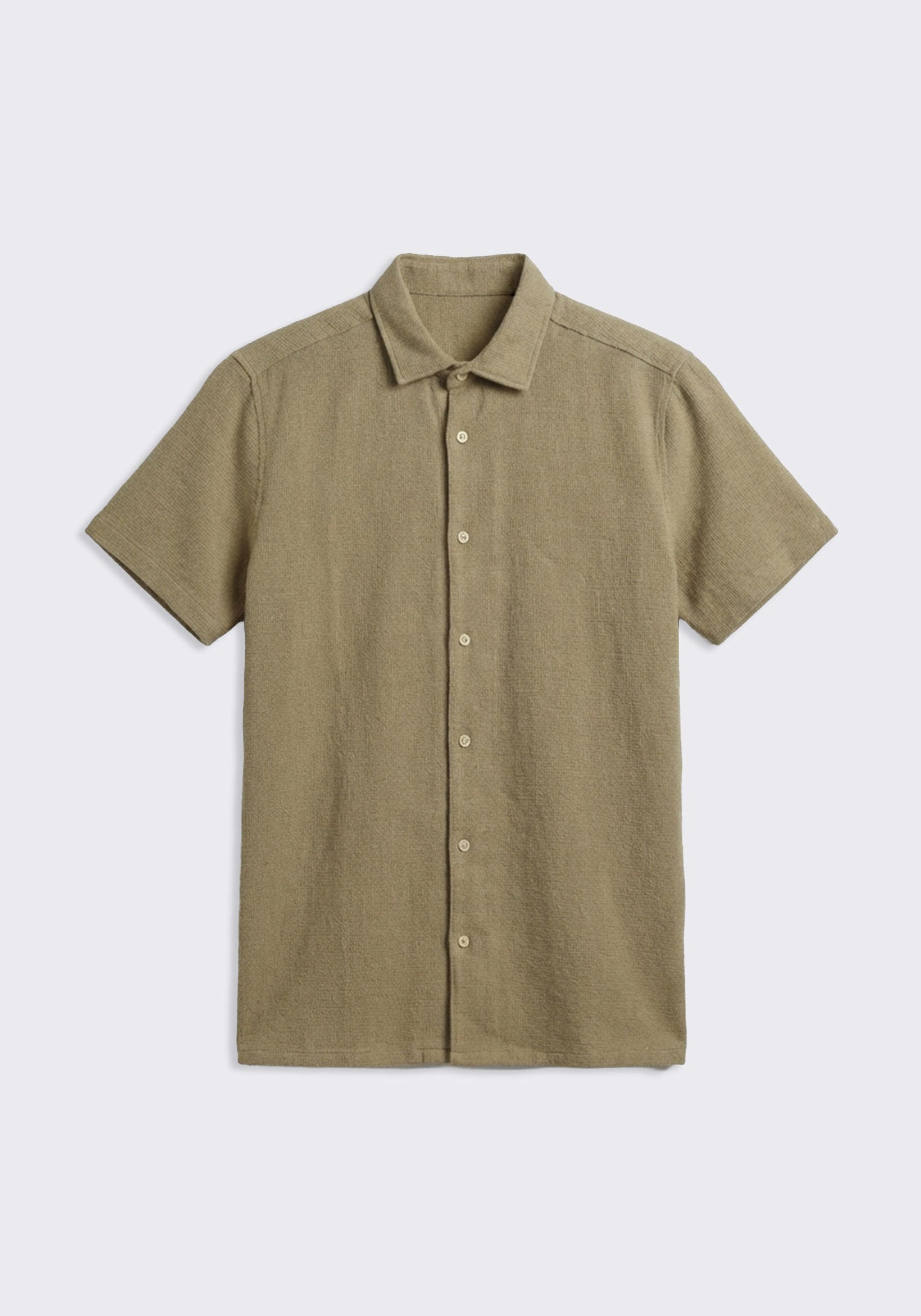 Camicia mezza manica misto cotone|Colore:Corda