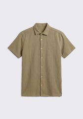 Camicia mezza manica misto cotone|Colore:Corda