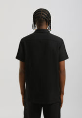 Camicia mezza manica misto cotone|Colore:Nero