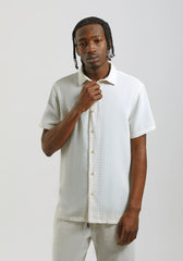 Camicia mezza manica misto cotone|Colore:Off white