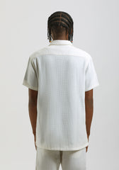 Camicia mezza manica misto cotone|Colore:Off white