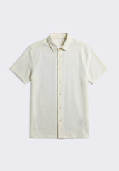 Camicia mezza manica misto cotone|Colore:Off white