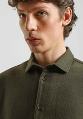 Camicia mezza manica misto cotone|Colore:Verde