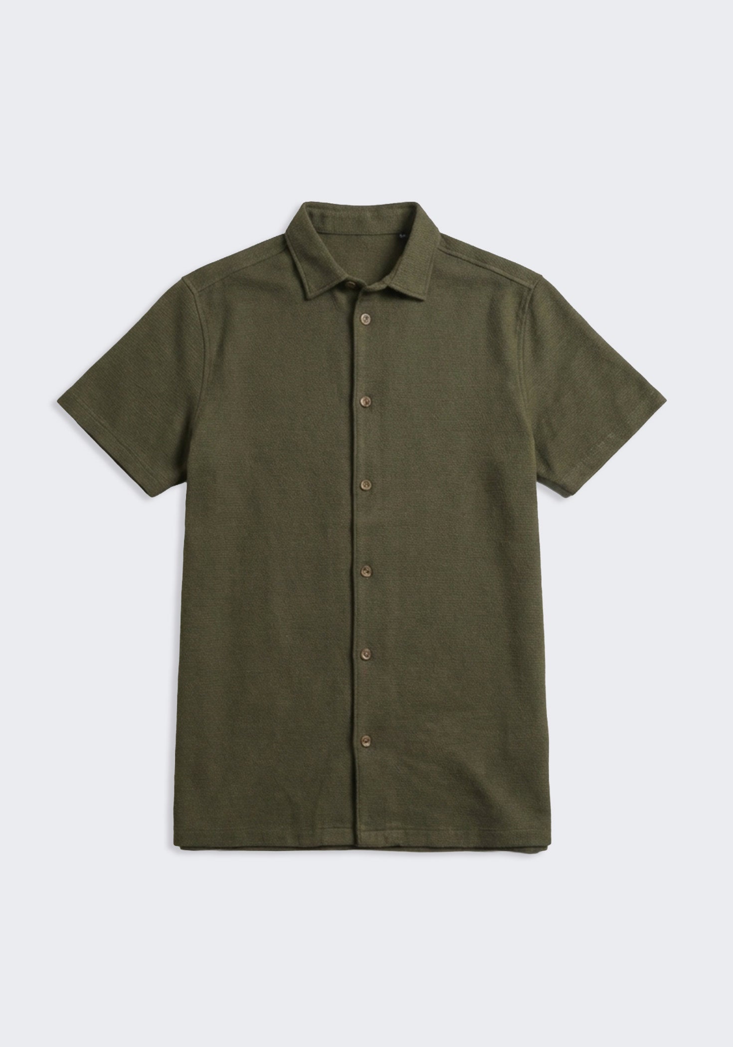 Camicia mezza manica misto cotone|Colore:Verde