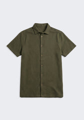 Camicia mezza manica misto cotone|Colore:Verde