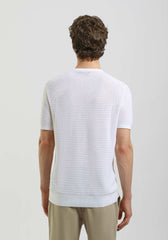 T-shirt in maglia forata|Colore:Bianco
