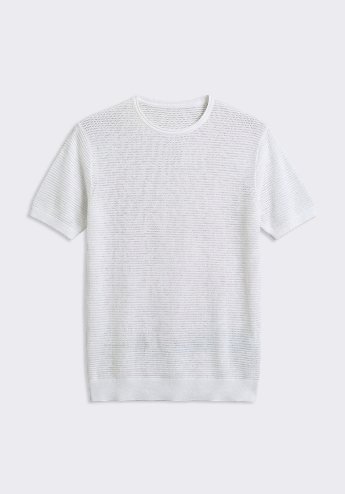 T-shirt in maglia forata|Colore:Bianco