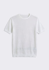 T-shirt in maglia forata|Colore:Bianco