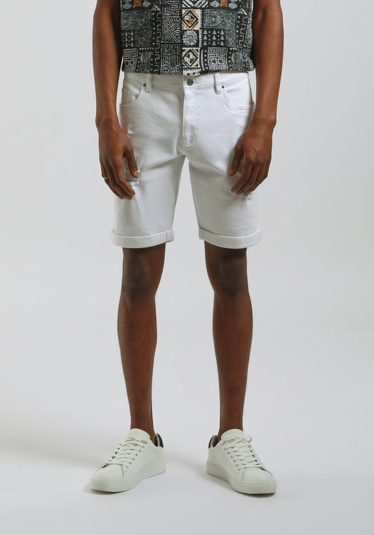 Bermuda cinque tasche elastico|Colore:Bianco