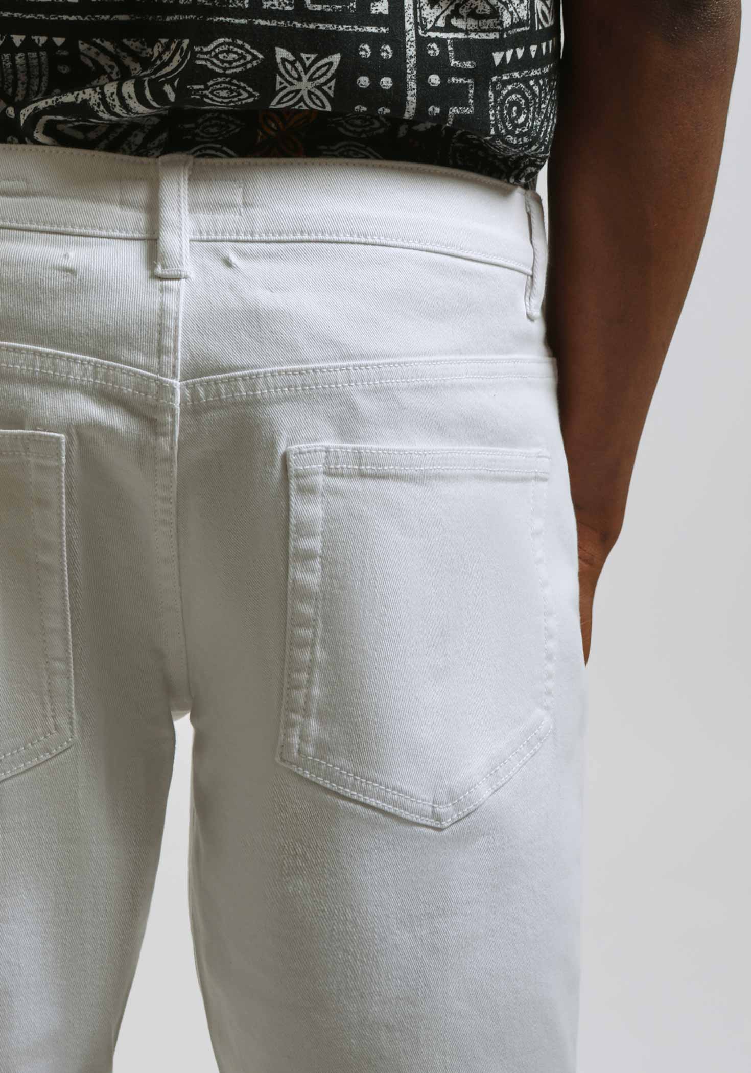 Bermuda cinque tasche elastico|Colore:Bianco