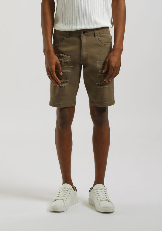 Bermuda cinque tasche elastico|Colore:Militare