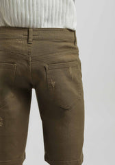 Bermuda cinque tasche elastico|Colore:Militare