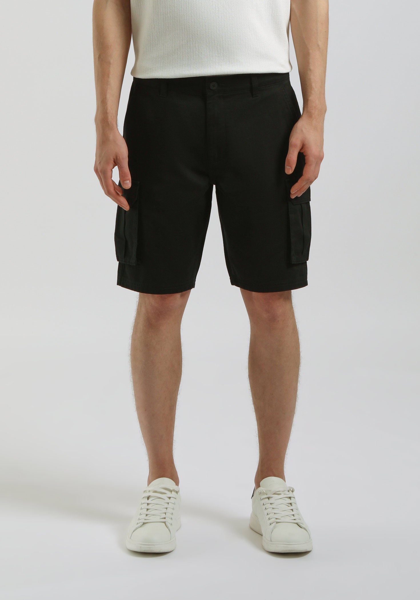 Bermuda cargo 100% cotone|Colore:Nero