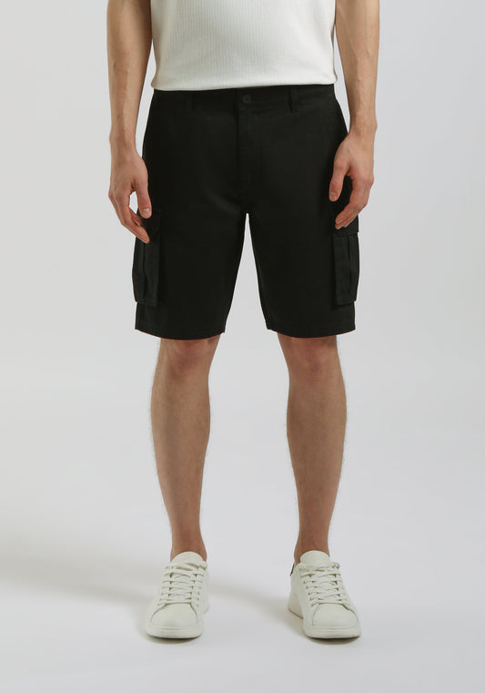 Bermuda cargo 100% cotone|Colore:Nero