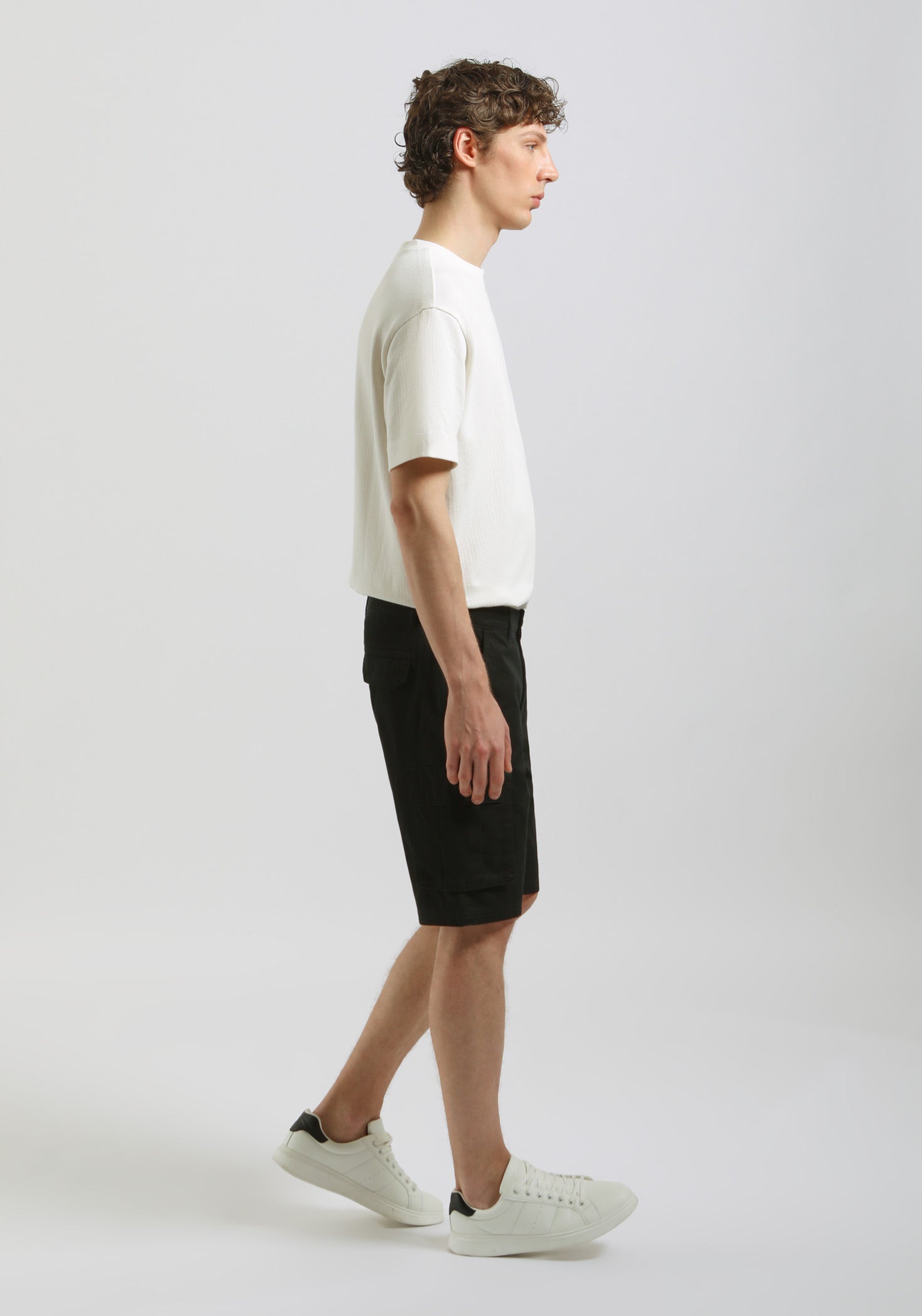 Bermuda cargo 100% cotone|Colore:Nero