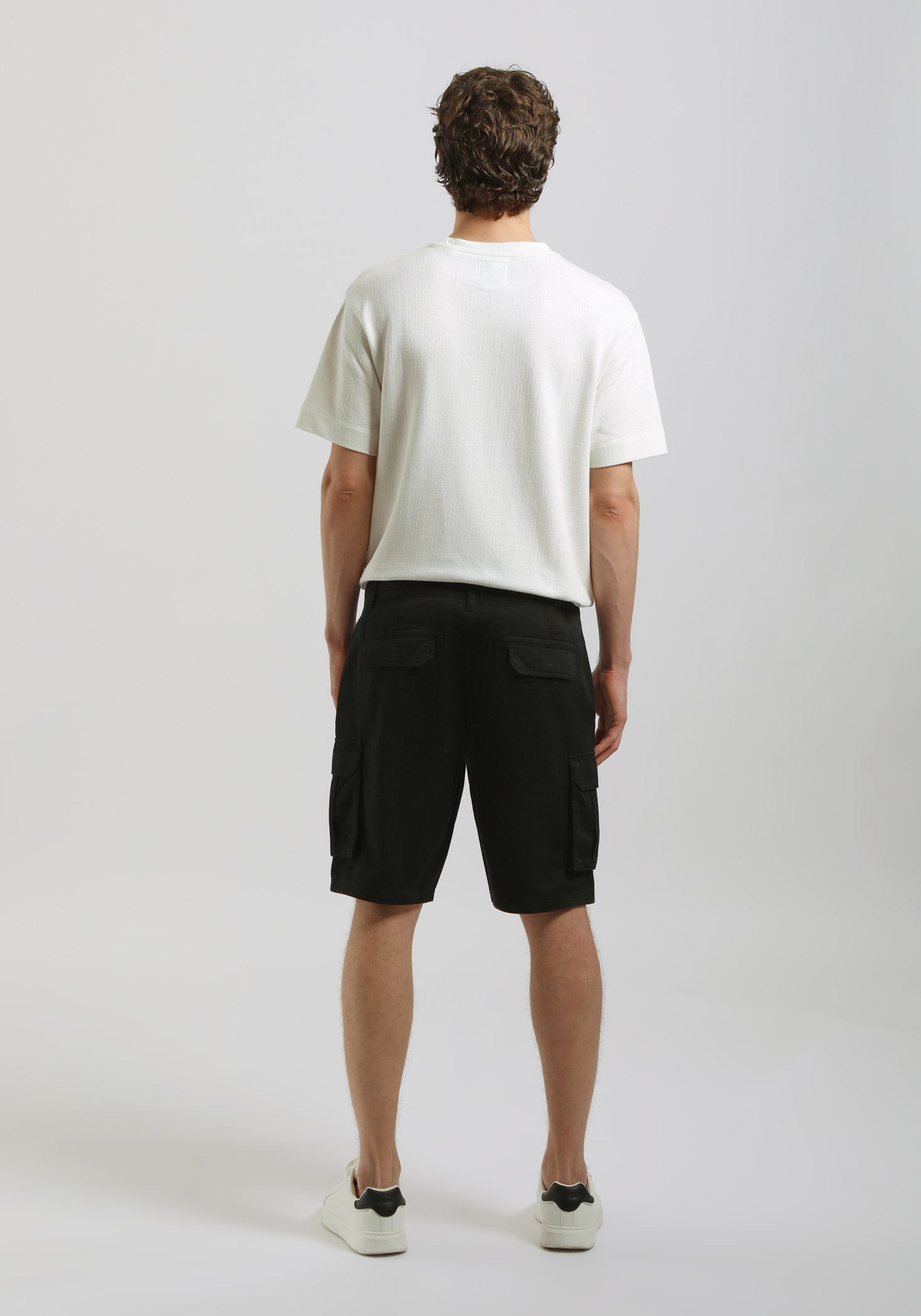 Bermuda cargo 100% cotone|Colore:Nero