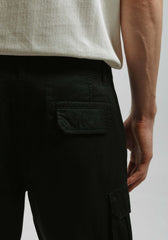 Bermuda cargo 100% cotone|Colore:Nero