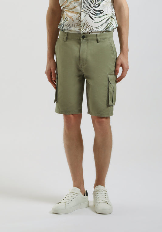 Bermuda cargo 100% cotone|Colore:Salvia
