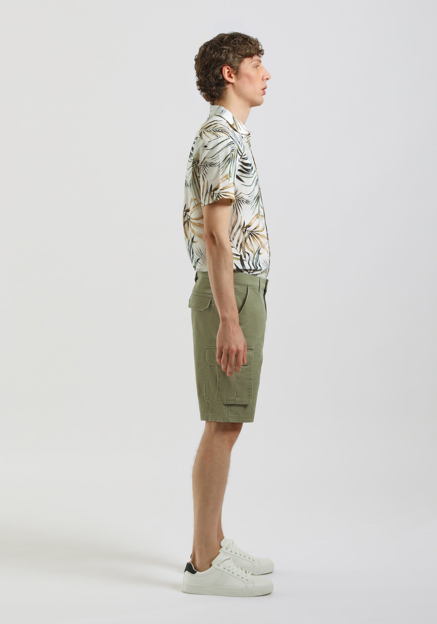 Bermuda cargo 100% cotone|Colore:Salvia