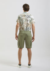 Bermuda cargo 100% cotone|Colore:Salvia