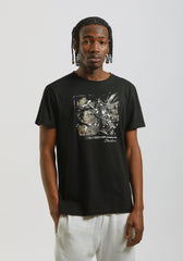 T-shirt 100% cotone con stampa|Colore:Nero