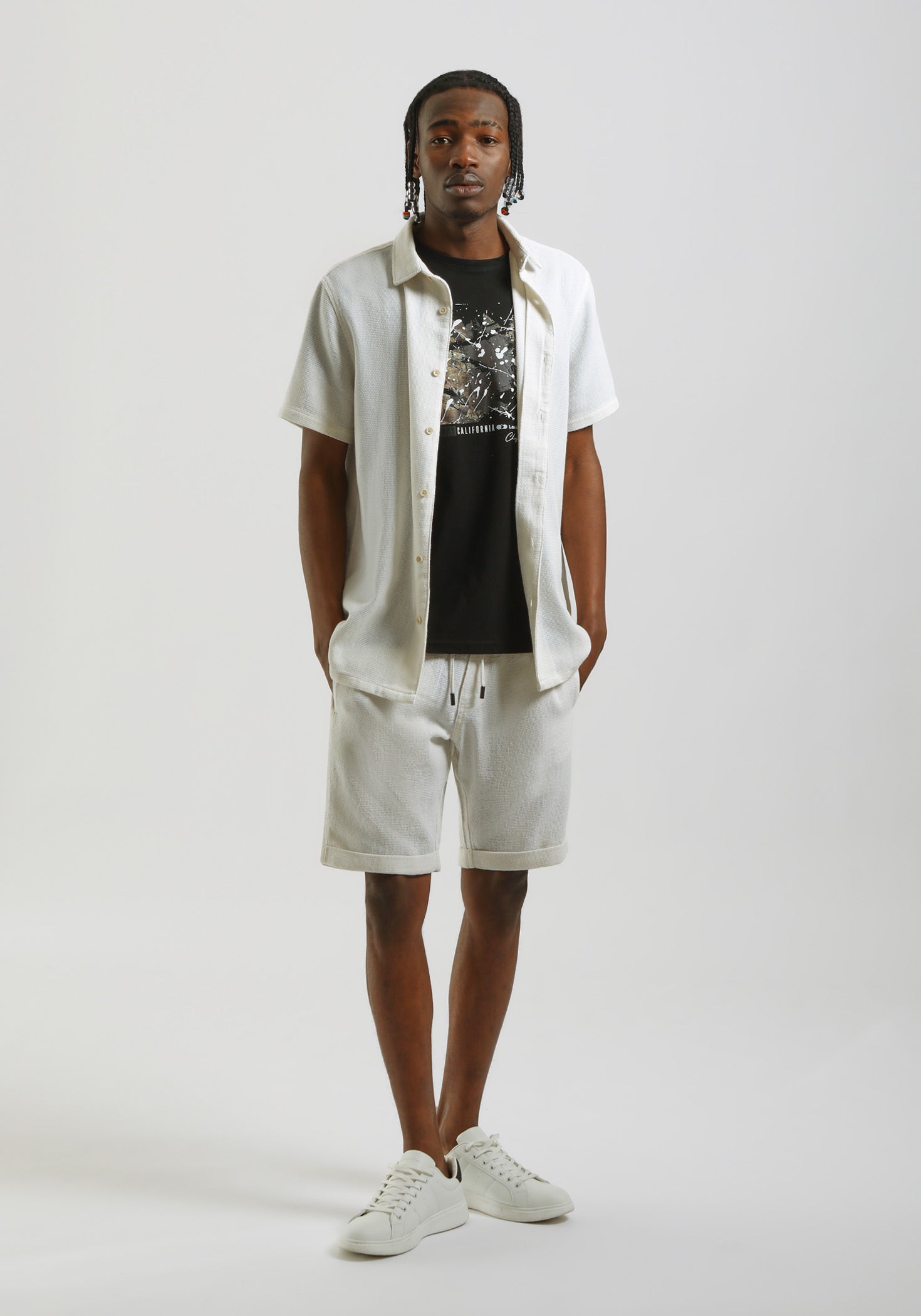 T-shirt 100% cotone con stampa|Colore:Nero