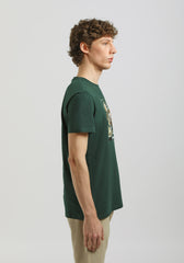 T-shirt 100% cotone con stampa|Colore:Petrolio