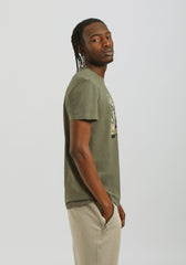T-shirt 100% cotone con stampa|Colore:Salvia