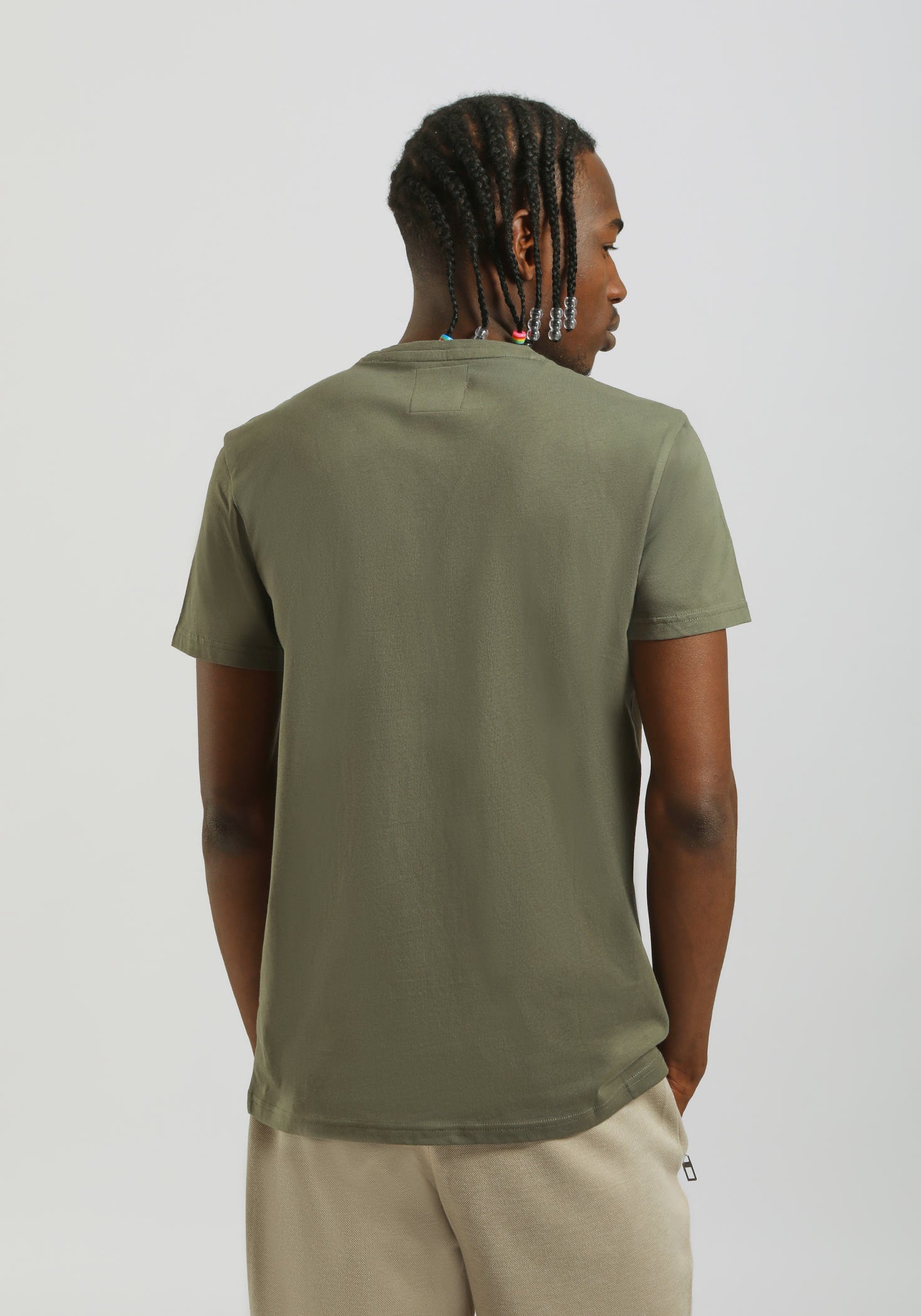 T-shirt 100% cotone con stampa|Colore:Salvia