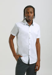 Camicia mezza manica in cotone|Colore:Bianco