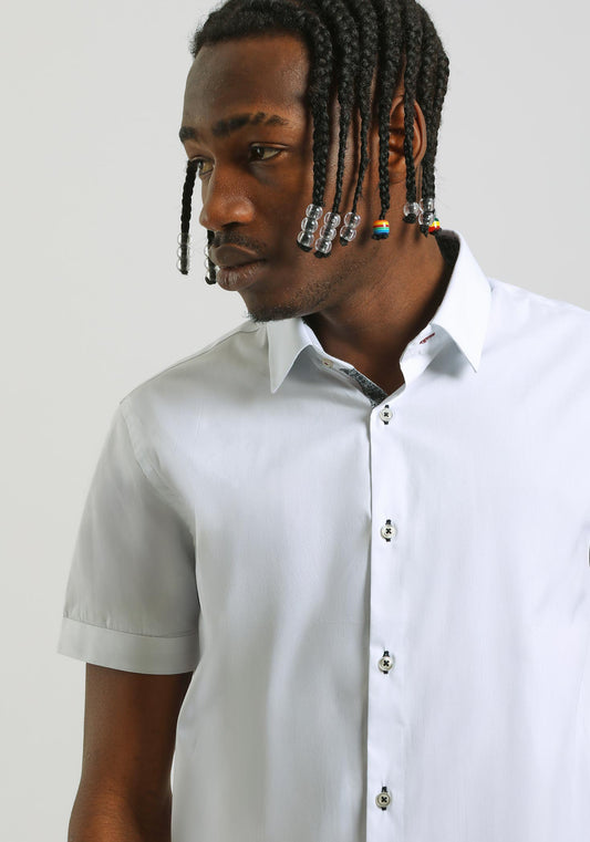 Camicia mezza manica in cotone|Colore:Bianco