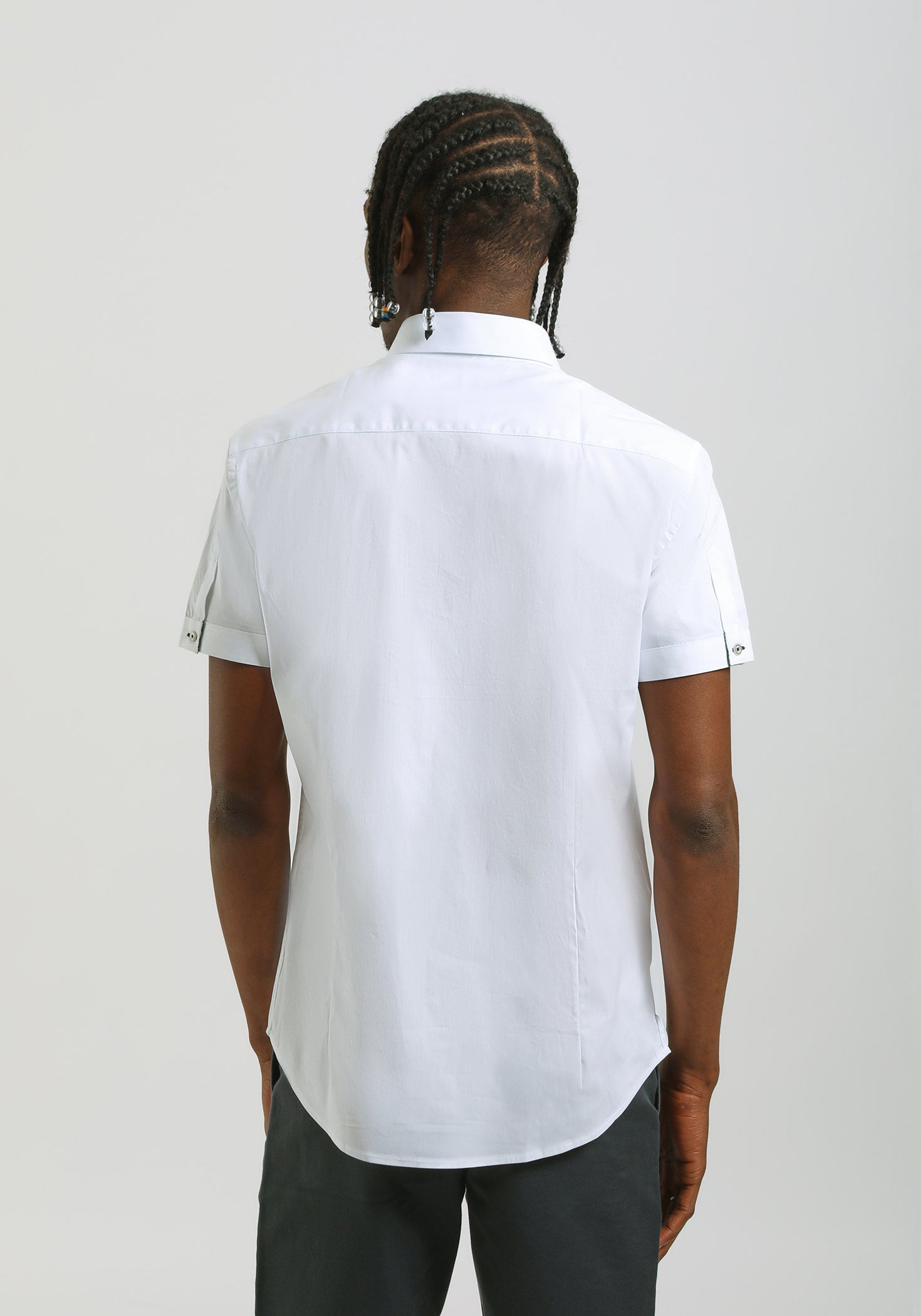 Camicia mezza manica in cotone|Colore:Bianco