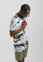 Camicia mezza manica fantasia 100% viscosa|Colore:Bianco